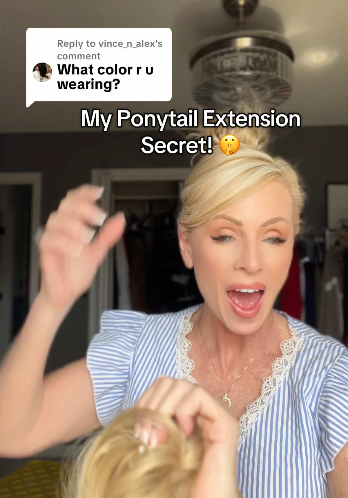 Replying to @vince_n_alex My ponytail extension claw clip! My shade is light blonde/bleach blonde mix #ponytailhairstyle #ponytailextensions #ponytailtutorial #fakehair #hairover50 