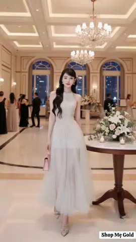 Đầm dự tiệc cổ yếm #xuhuongtiktok #xuhướng #thoitrangnu #vayxinh #vayxinhmoingay 