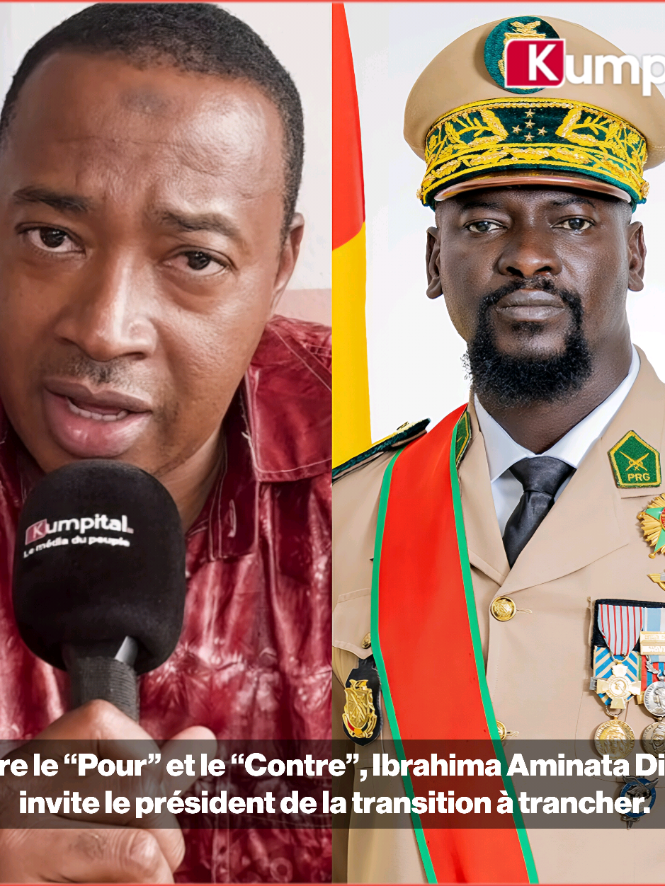 Entre le “Pour” et le “Contre”, Ibrahima Aminata Diallo invite le président de la transition à trancher.