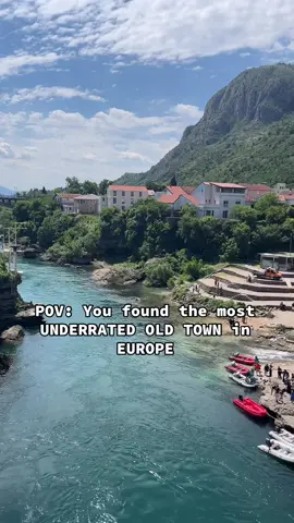 🔽 More about underrated place in Europe you SHOULD definitely consider travelling to 🇧🇦Mostar, a city in Bosnia & Herzegovina, is one of Europe’s most underrated destinations-where history, culture & breathtaking beauty collide 🔸Why is Mostar worth visiting? Imagine stepping back in time as you wander through the cobbled streets of the Old Town, a living museum of Ottoman & Austro-Hungarian influences.  🌉The iconic Stari Most (Old Bridge), a UNESCO World Heritage Site, isn’t just a bridge—it’s a symbol of resilience, rebuilt after the Bosnian war to reunite the city.  🤿There are brave divers leap from its heights, a tradition dating back over 400 years!  🇧🇦The Museum of War & Genocide Victims 1992-1995 offers a heartfelt tribute to the city’s resilience & the lives lost during the Bosnian War. 🍽️Mostar is a foodie paradise Indulge in ćevapi, creamy begova čorba (traditional soup), fresh fish from the Neretva River, & sweet baklava at a riverside café. Don’t miss klepe (dumplings) or burek ✨Mostar is very safe & way less crowded than most of the popular destinations in Europe, & very budget friendly. 🔸Things to Do in Mostar Mostar offers a variety of things to do , many of these are absolutely FREE •Walk across Stari Most • Explore the Old Bazaar (Kujundžiluk) •Visit the Koski Mehmed Pasha Mosque for panoramic views •Visit the crooked bridge  •Visit the Museum of War & Genocide •Visit the Orthodox church, Crkva Svete Trojice •Sip Bosnian coffee at a historic café—it’s a ritual, not just a drink! •Have a nice meal at one of the riverside restaurants  •Enjoy a beautiful sunset at the Stari Most beach •Take photos with the view of the Stari Most from Lučki Most •Take a random stroll outside the old town & you can come across stunning views of the Neretva River & the old town ✨The history, architecture, food, nature & the affordability while being less crowded makes Mostar one of the must visit places in Europe before it gets too popular. 💁‍♀️Tips: Please DO NOT visit Mostar as a day trip from Croatia or other countries. Although small, the city has its own charm & it felt totally different in the evening when the day-trippers left.  Please don’t visit Mostar for just a few hours if you really want to experience thw beauty of Mostar #mostar #bosnia #bosniaandherzegovina #visitmostar  #hiddengemsofeurope
