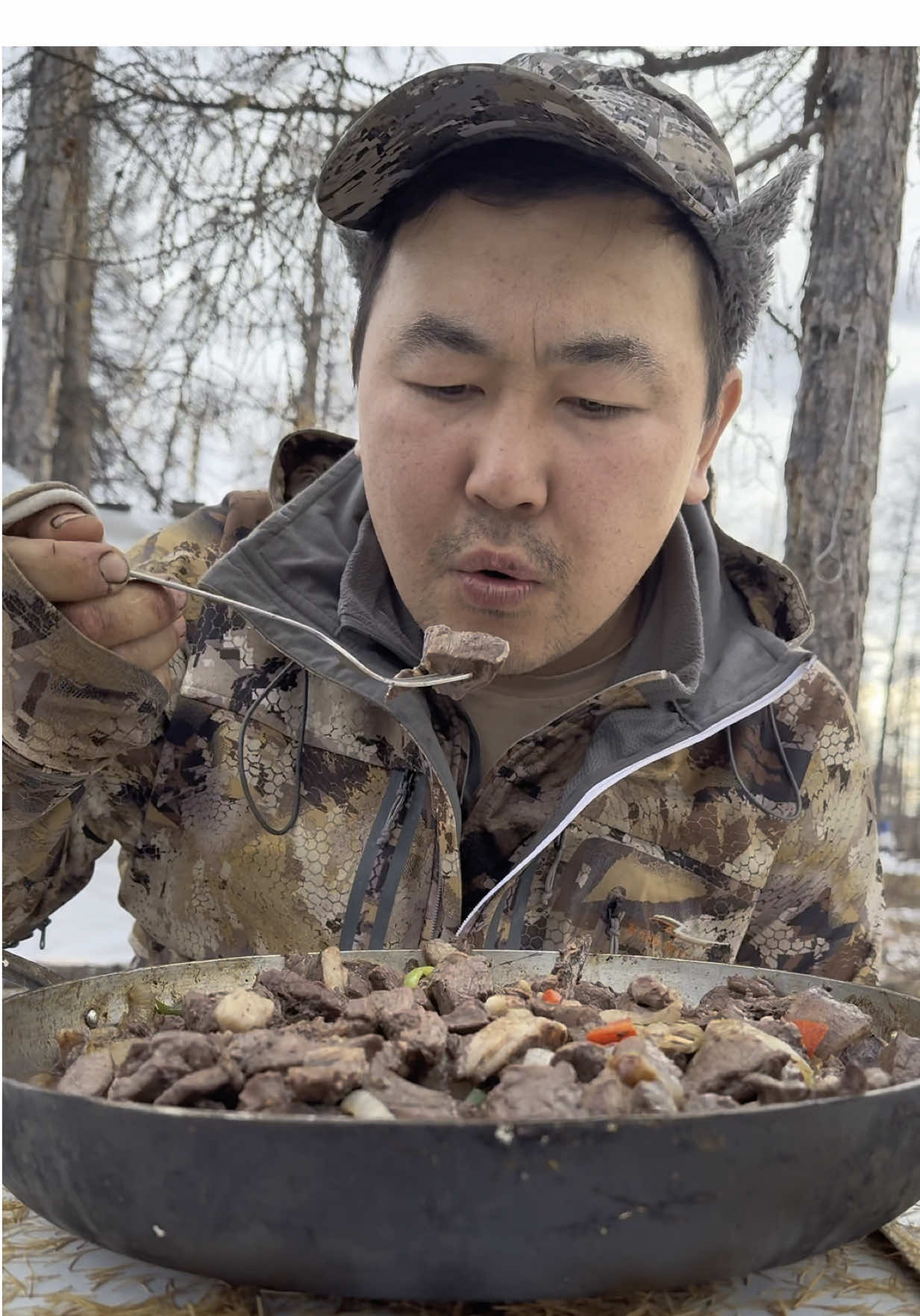 Fresh meat with vegetables😋 / Свежее мясо с овощами😋 #pandasakha #food #fyp 