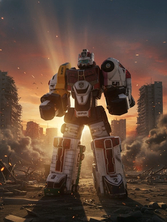 Chuỗi hợp thể Dekaranger: DekaRobo #gattai #mecha #trending #viral #AI #supersentai #tokusatsu #dekaranger 