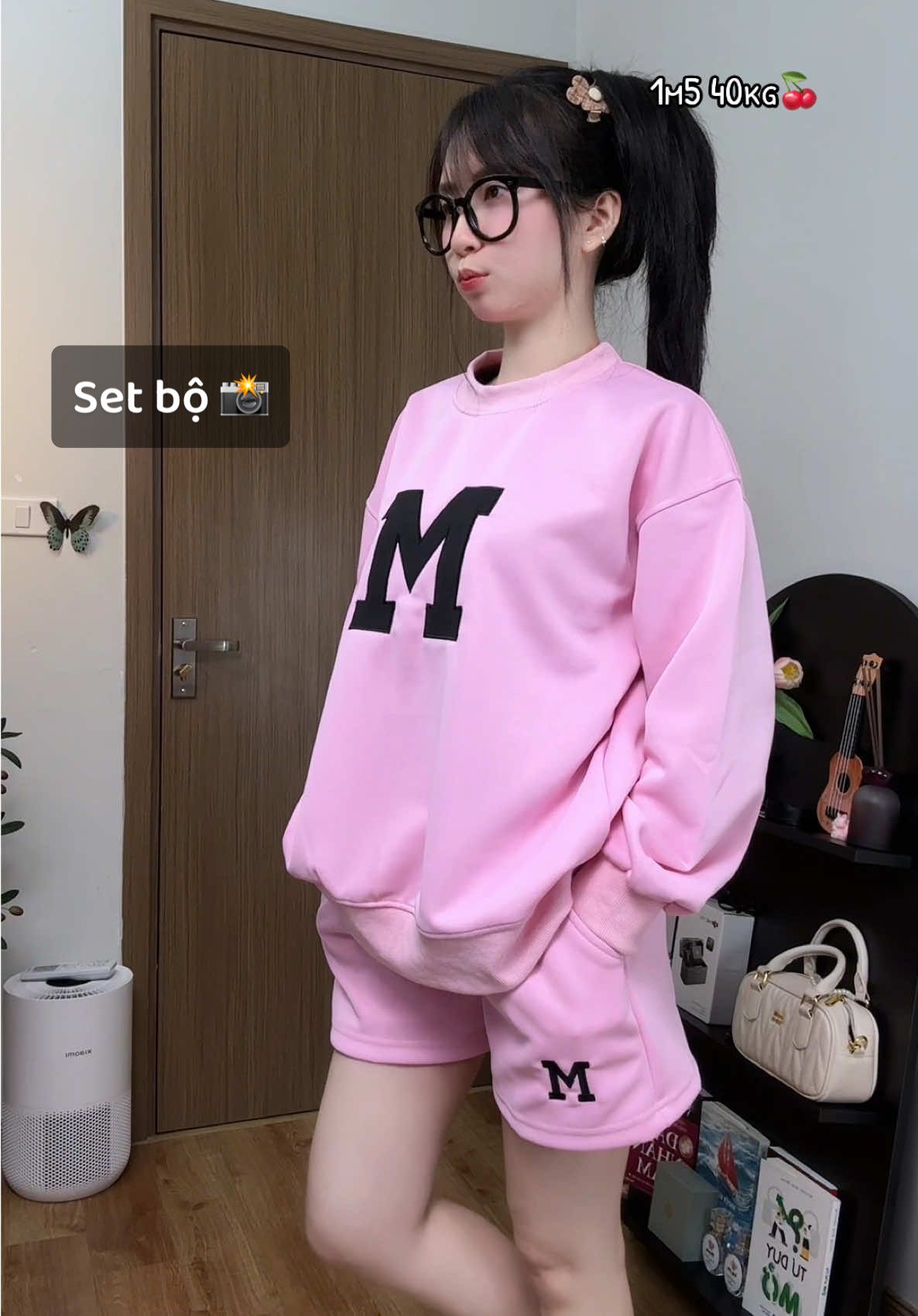 Mặc cả set như này vừa đẹp vừa rẻ ✨💃🍒 #xuhuong #setbo #meozbasic 