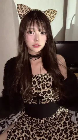 ねこだにゃん🐆🖤 #ハロウィン #ヒョウ柄 #fyp 
