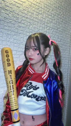 今年はハーレクインです💙❤️⁡#ハロウィン #コスプレ #仮装 #ツインテール #おすすめ乗らせて 