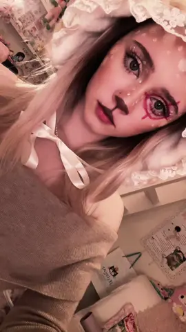 Happy Halloween!🦌🎃#fyp #fall #killinginnocencetrend #deer #makeup #halloweenmakeup #halloweenishere #deertrend #fyppppppppppppppppppppppp #wlw 