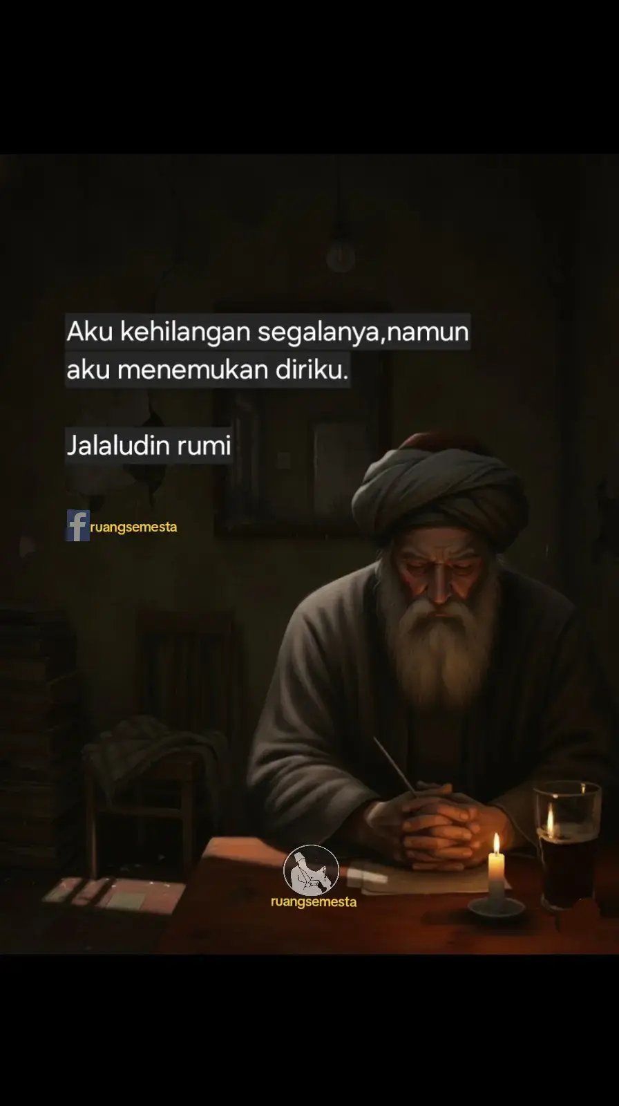 Kadang, Tuhan harus mengambil segalanya dari kita agar kita berhenti mencari di luar. Kehilangan harta, posisi, atau bahkan orang terkasih, seringkali terasa menghancurkan kita sampai ke dasar. ​Namun, justru pada momen kehancuran total itulah, kita dipaksa untuk berdiri sendiri, untuk menggali ke dalam jurang terdalam, dan akhirnya... kita menemukan diri kita yang sejati. Jiwa yang selama ini tertutup oleh gemerlap dunia. ​Renungan: Mari kita rayakan kehilangan. Sebab, kehancuran ini bukanlah akhir, melainkan pembersihan. Ia adalah jalan sunyi yang harus kita tempuh agar kita bisa pulang dan benar-benar tahu siapa kita di mata-Nya. Temukan dirimu di puing-puing yang tersisa. ✨ ​#Rumi #PenemuanDiri #hikmahkehilangan #cintasejati #muhasabbahdiri 