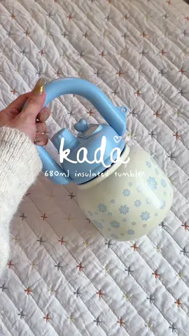 POV: Your iced drink tastes 10x better when your cup is this cute! 🩵✨ #tumbler #insulatedtumbler #KADA #cutetumbler #waterbottle 