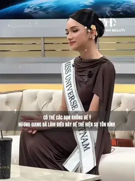 Hương Giang tinh tế thể hiện sự tôn kính khi xuất hiện tại Thái Lan 🖤 #hachacbeauty #lollipop_VNteam #missuniverse #missuniverse2025 