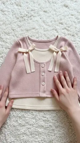 PRINCESS KESLI 2-11 Tahun 2025 musim semi baru gadis manis palsu dua potong kemeja bawahan pita. simpul T-Shirt lucu Elastis #atasananakperempuan #bajuanak #kemejaanak #fyp