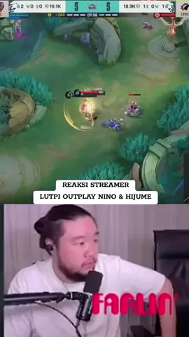 Reaksi streamer lapu-lapu lutpi outplay nino & hijume #MLBB9TH #MLBB #TerompetBangBang #mlbbcreatorbase #reaksistreamer 