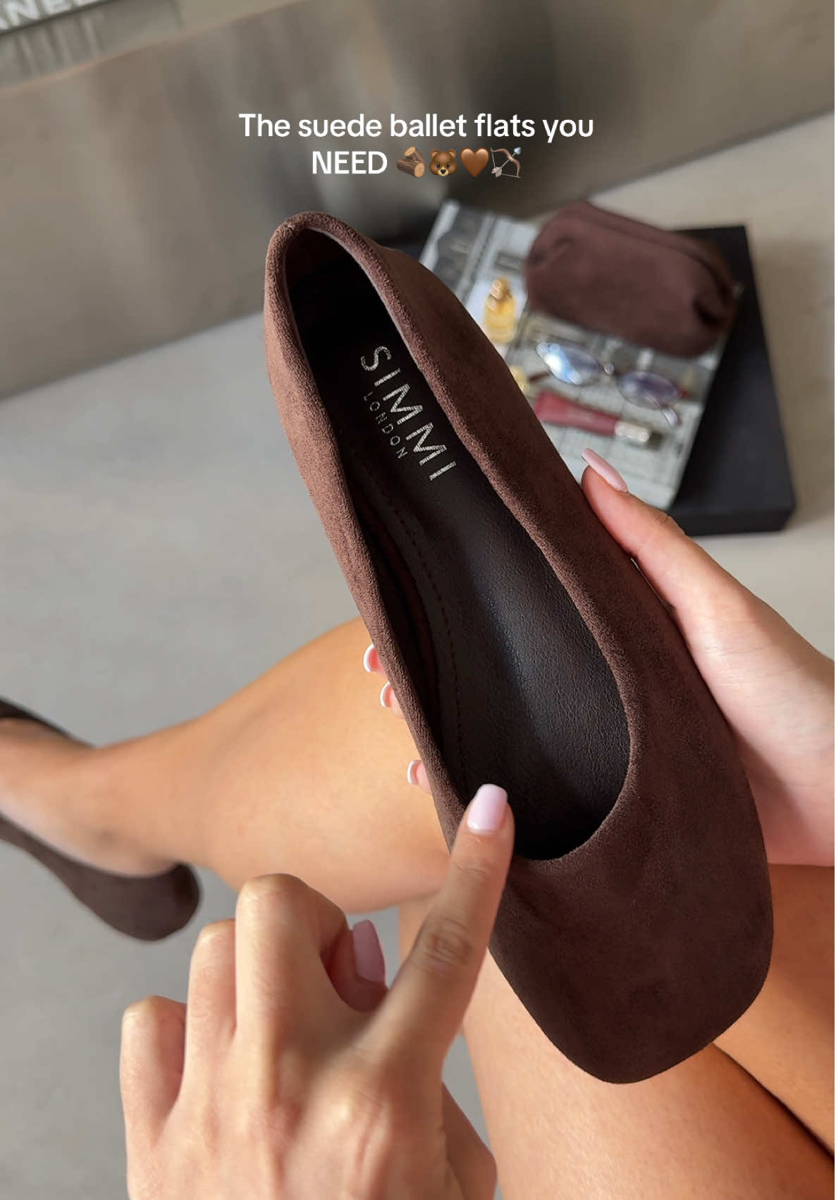 TRENDING: suede ballerina flats 🐻 #tiktokmademebuyit #tiktokshop #suede #balletflats #girlythings 