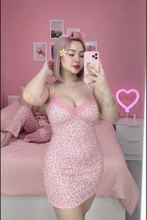 Baju tidurnya cantik motif macan, tapi warna pink😍✨ #bajutidurkekinian #bajutidurwanita #ootdcewek #dasterkekinian #fashionwanita 