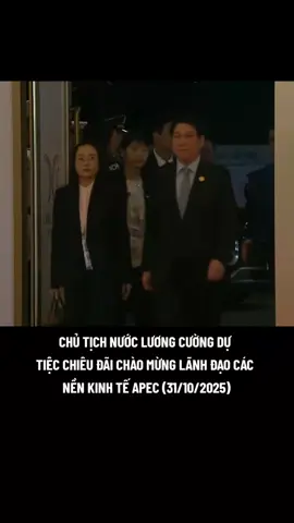 Tối ngày 31/10/2025, tại thành phố Gyeongju, Hàn Quốc, Chủ tịch nước Lương Cường dự chiêu đãi chào mừng Lãnh đạo các nền kinh tế, do Tổng thống Hàn Quốc Lee Jae Myung chủ trì. #ChutichnuocLuongCuong  #APEC2025KOREA  #viewtiktok #xuhuongtiktok 