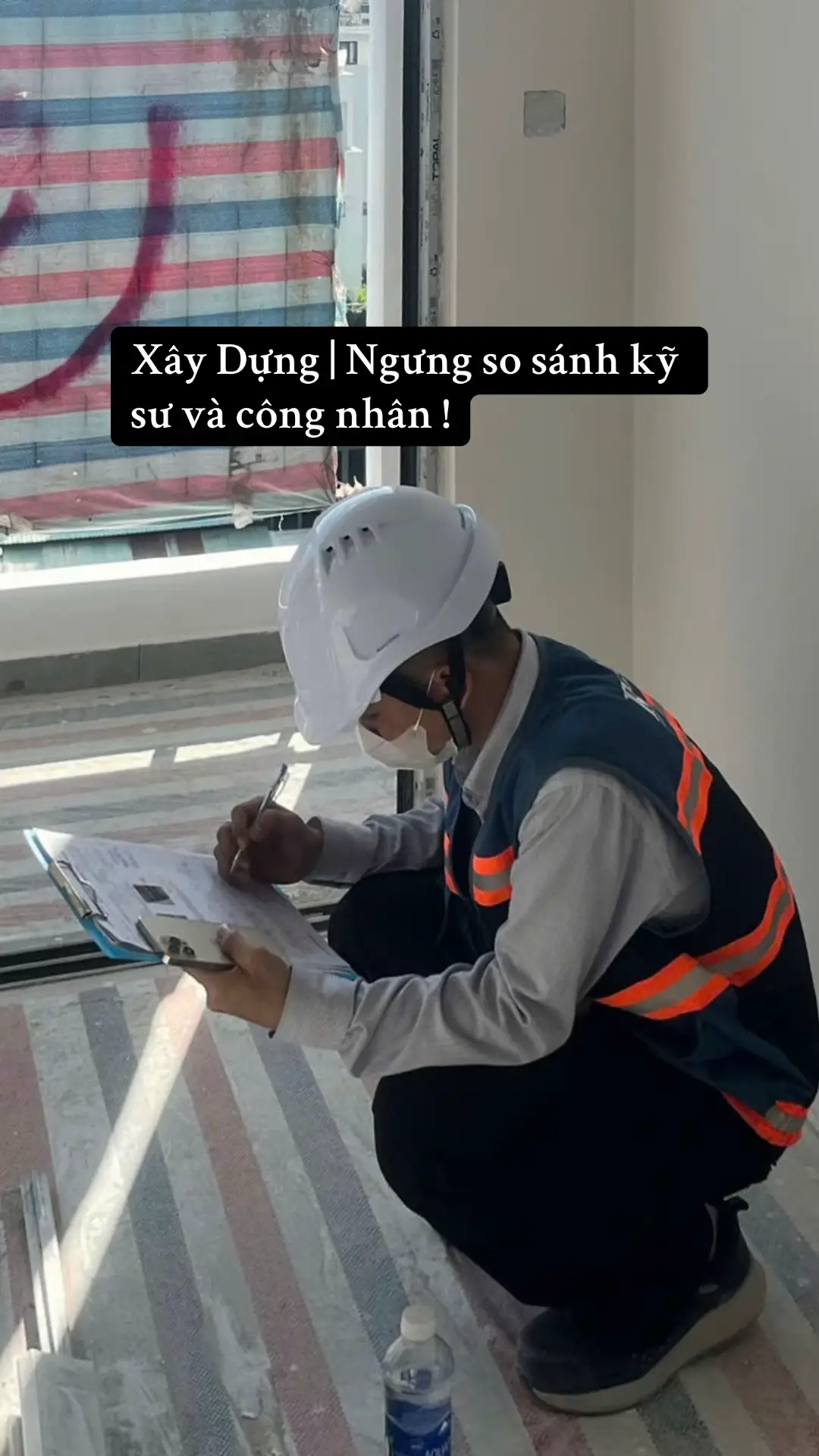 Xây Dựng | Ngưng so sánh kỹ sư và công nhân ! #hoangkydailyy #work #kysuxaydung #photography #viral 