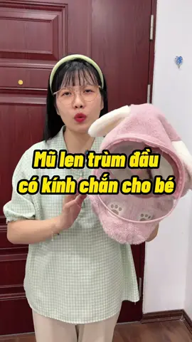 Mũ len trùm đầu có kính chắn cho bé #thaodeo97 #mulenchobe #mulencokinhchangio #muchumdauchobe #mulenlongcuu 