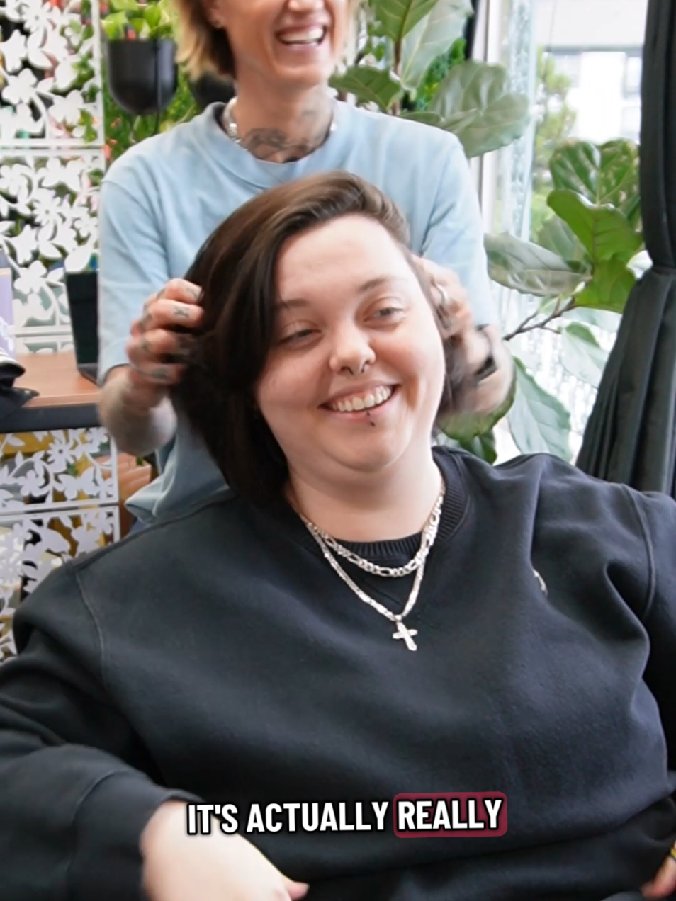 From heavy and flat to light and airy ✂️ Finished with a little Days of Dirt by @California Born Hair  for that lived-in, day-two texture we love. #KeenanSalon #DaysOfDirt #HaircutTransformation  