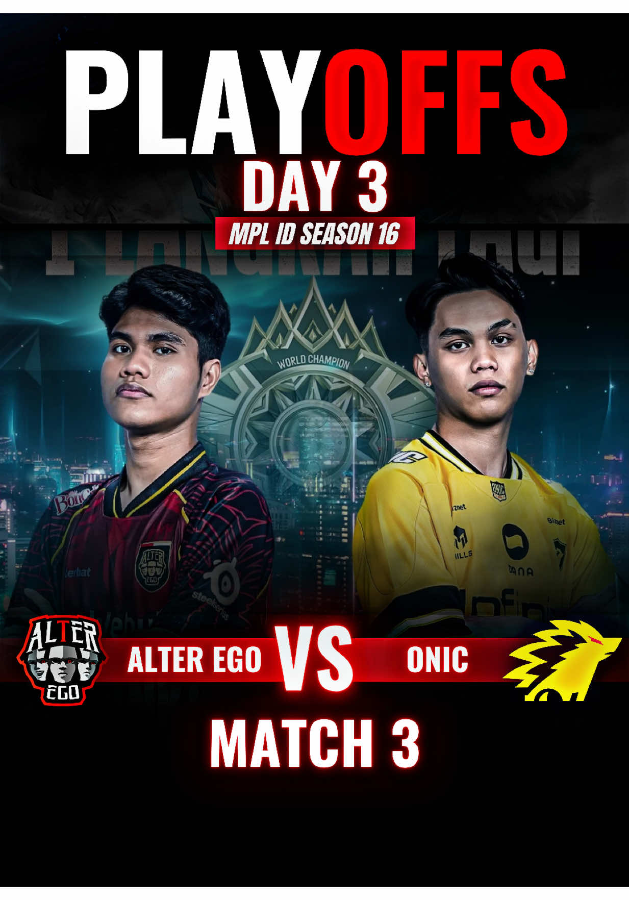 Highlights • ONIC VS ALTER EGO - GAME 3 || MPL ID S16 | PLAYOFFS DAY 3 #mplindonesia   #MLBB9TH #MLBB #TerompetBangBang #fyp 