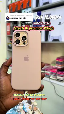 Replying to @geegatwiri  Stech 16 pro max 128gb 6gb ram on sale !!!! Call 0790179797  #iphone #phoneshop #shopinkenya #buynow #bestshop 