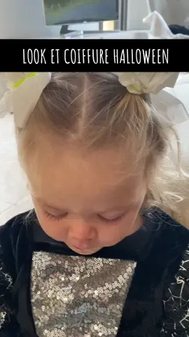 C’est parti pour une coiffure spéciale Halloween hyper simple pour vos minis ! #coiffure #coiffurefacile #coiffurehalloween #halloweenlook #fantome 