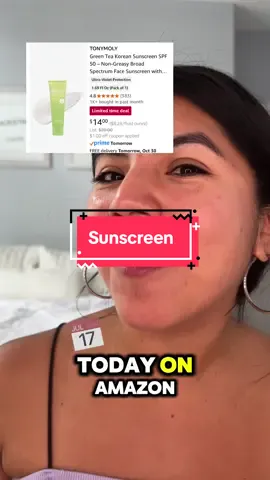 Running under the sun means sunscreen is NON-NEGOTIABLE 🌞💪 As a Latina runner, I need something lightweight, non-greasy, and that won’t burn my eyes when I sweat 👀✨ This @TONYMOLY USA green Tea SPF 50 is that girl — hydrating, fast-absorbing, and glowy ✅  #sunscreen #glowyskin #glassskin #koreanskincare #skincaretips