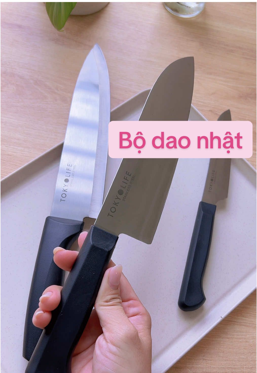 Bộ dao Tokyolife sắc bén ko rỉ, chất lượng quá nè #daothepkhonggi #tokyolife #bodaonhabep #daosacben #nhabep 