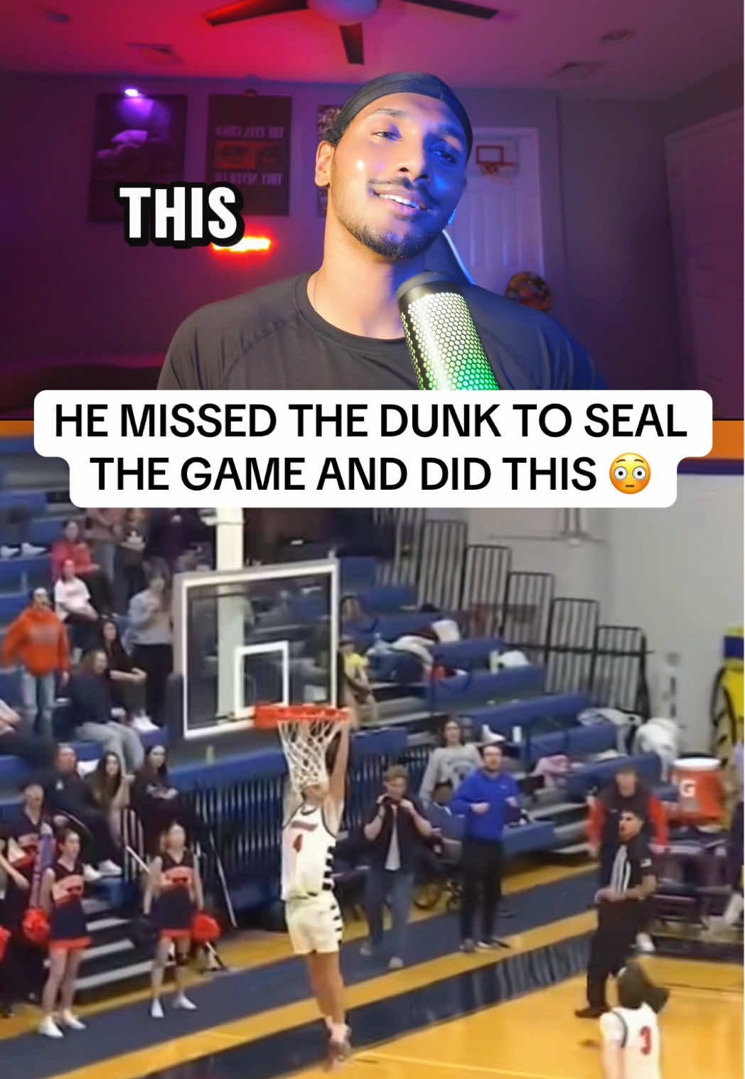 Emotions were riding high 😭 #dunk #gamewinner #ballislife #tigerreacts #fyp 