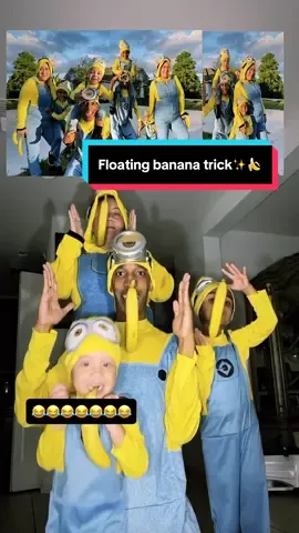 Floating 🍌 trick #TheBlackFamilyTV #oldiebutgoodie #oldies #banana #minion  