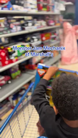 Idk who was more excited to find these 😎 #monsterjam #marshallsfinds #monsterjamtoys #toddlerboygiftideas #monsterjammechanix 