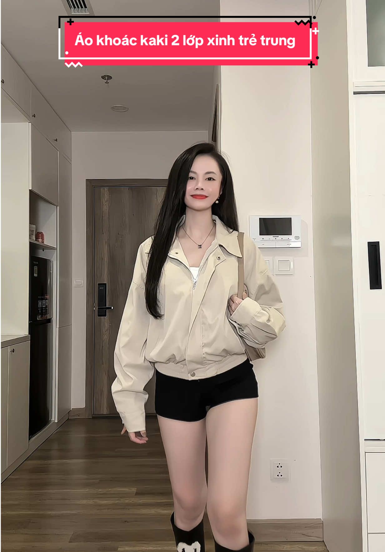 Chiếc áo khoác siu hot hit của năm nay #aokhoacnu #aokhoackaki #aobomber #hottrend #thoitrangnu 