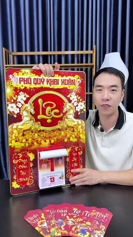 Tranh gỗ lịch tết tráng gương Cao Cấp