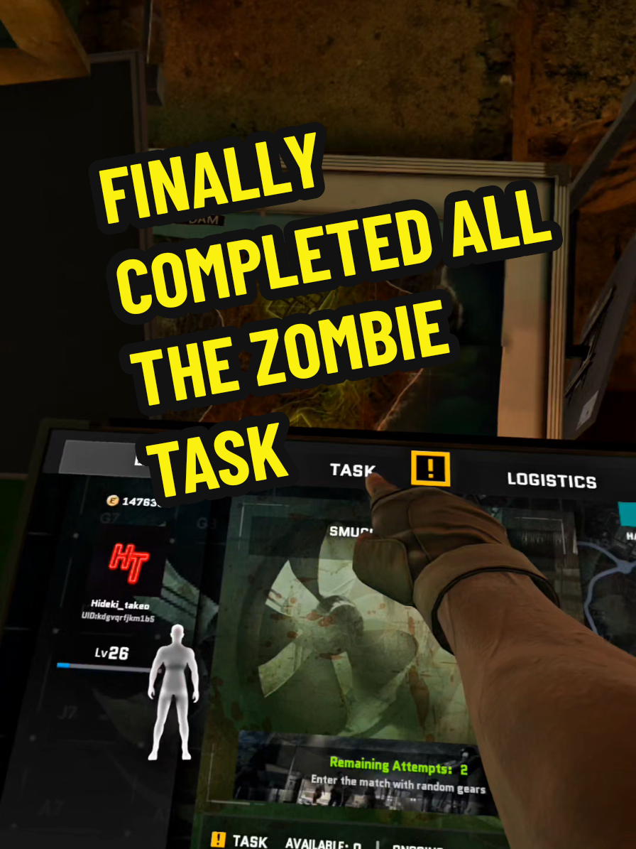 Anyone else finish all the zombie task? 🤔 #contractorsshowdown #vr #hidekitakeo #zombies #metaquest 