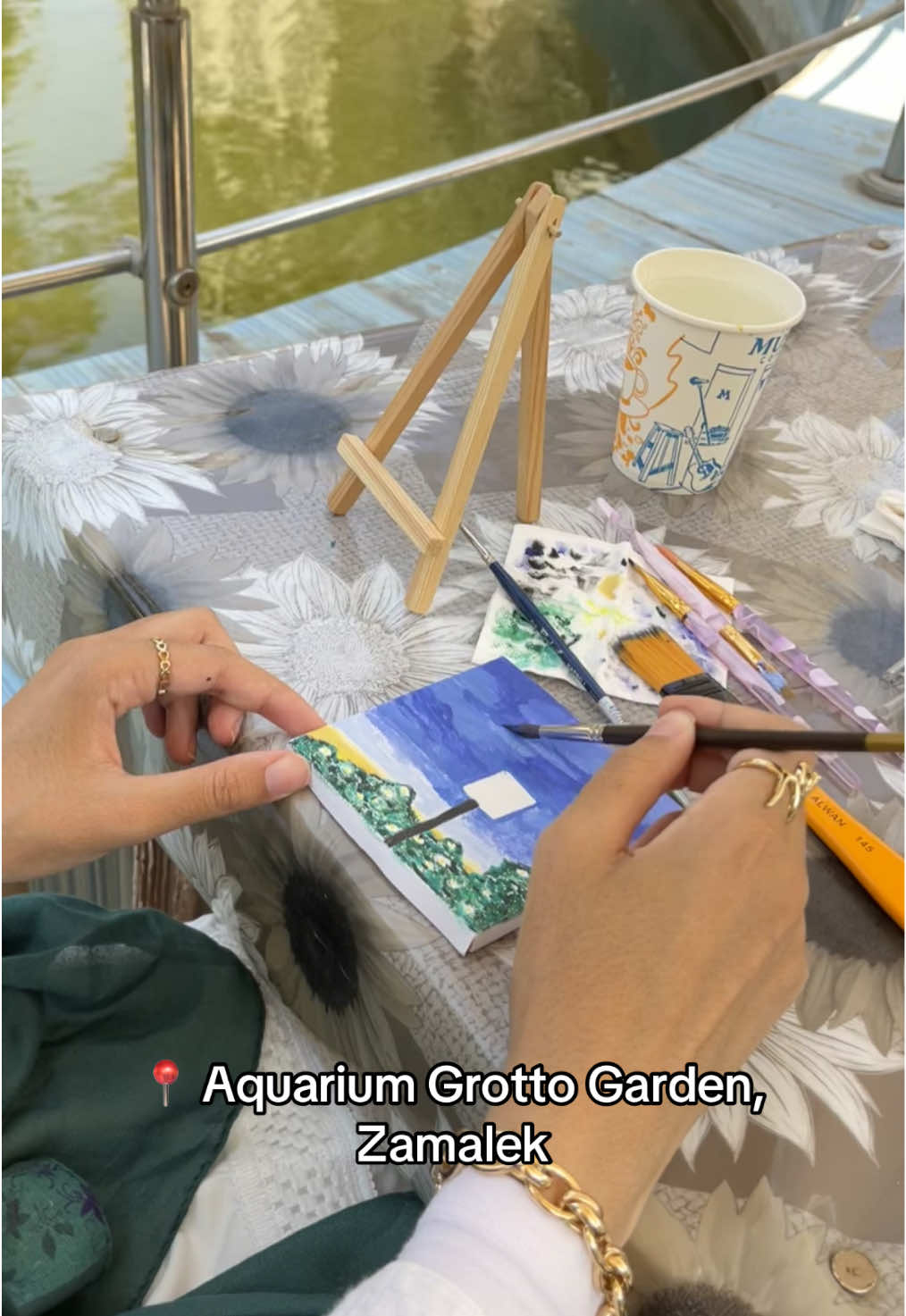 not an artist but I tried my best #painting #garden #zamalek #dateideas 