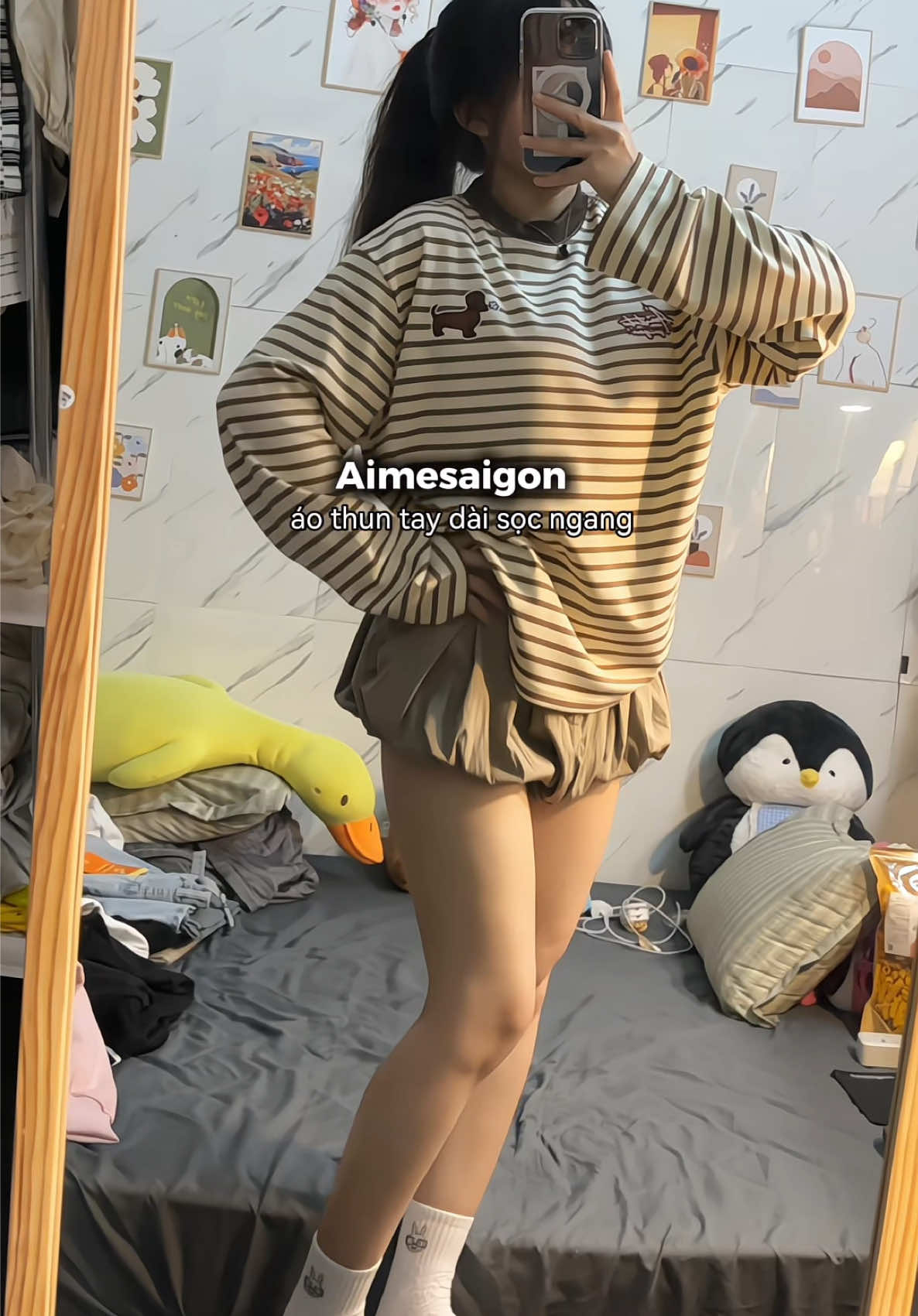 áo thun xinh nè #aimesaigon #aothuntaydai #aothunsocngang #reviewquanao #outfit 