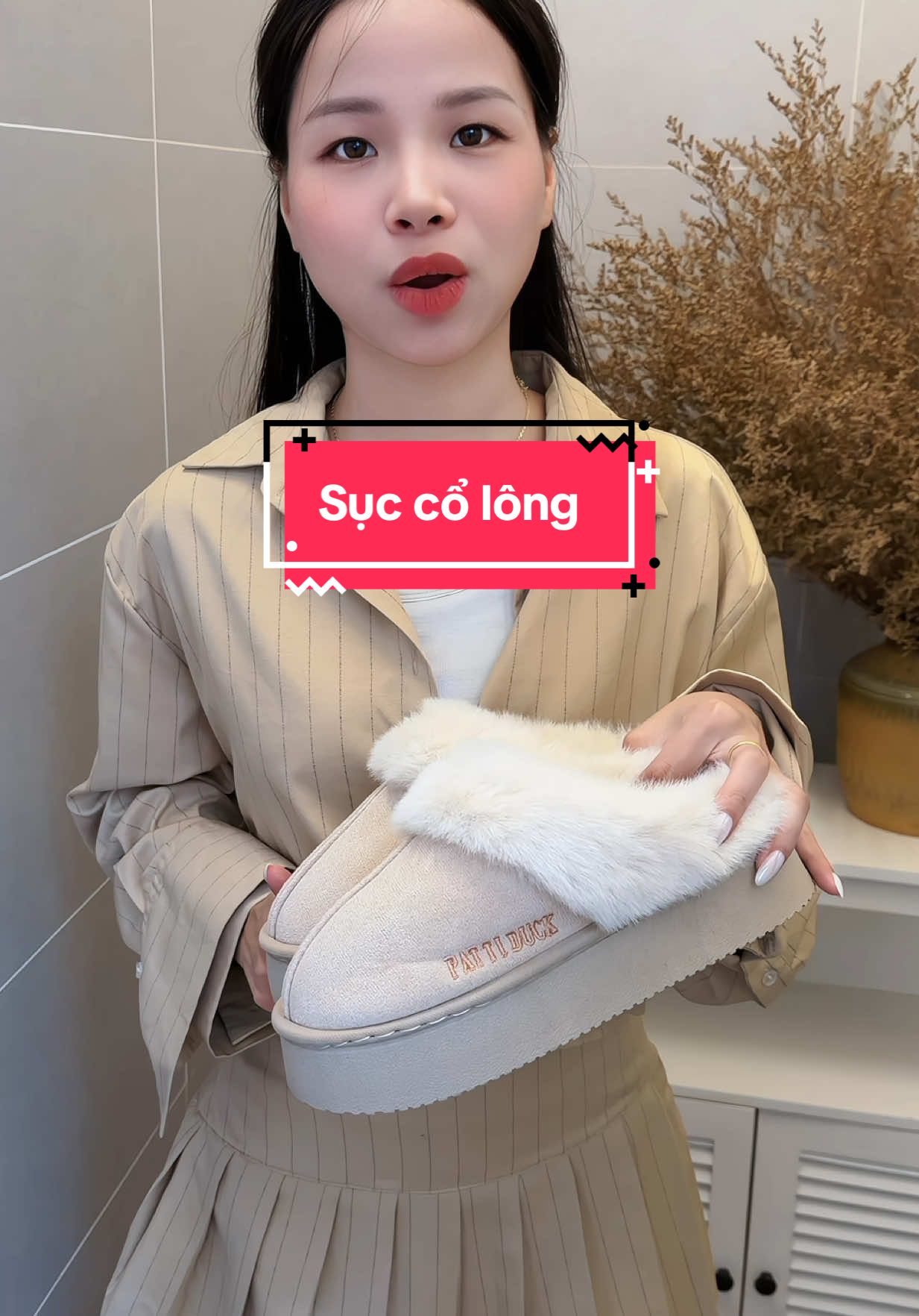 Sục cổ lông #giaydep #giaysuc #giaynu #depsuc #tiktokshop 