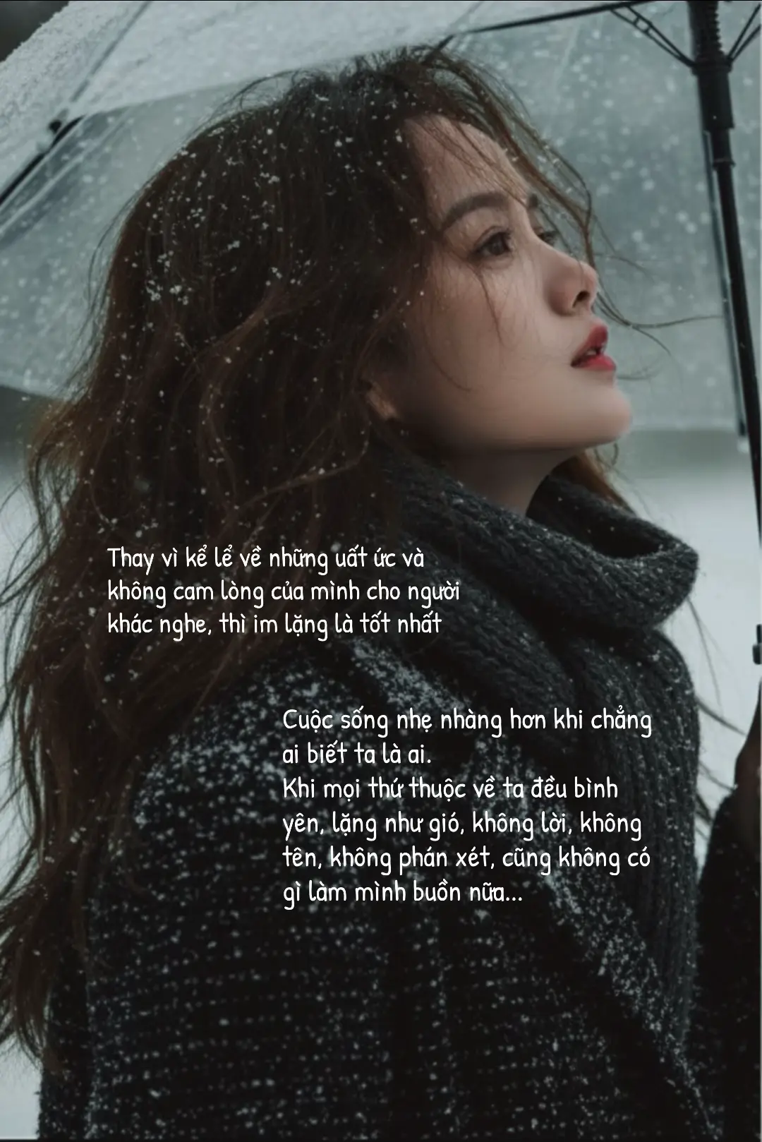 Thay vì kể lể về những uất ức và không cam lòng của mình cho người khác nghe, thì im lặng là tốt nhất. Cuộc sống nhẹ nhàng hơn khi chẳng ai biết ta là ai. Khi mọi thứ thuộc về ta đều bình yên, lặng như gió, không lời, không tên, không phán xét, cũng không có gì làm mình buồn nữa...#story #tamtrang #foryou #chualanh #viral 