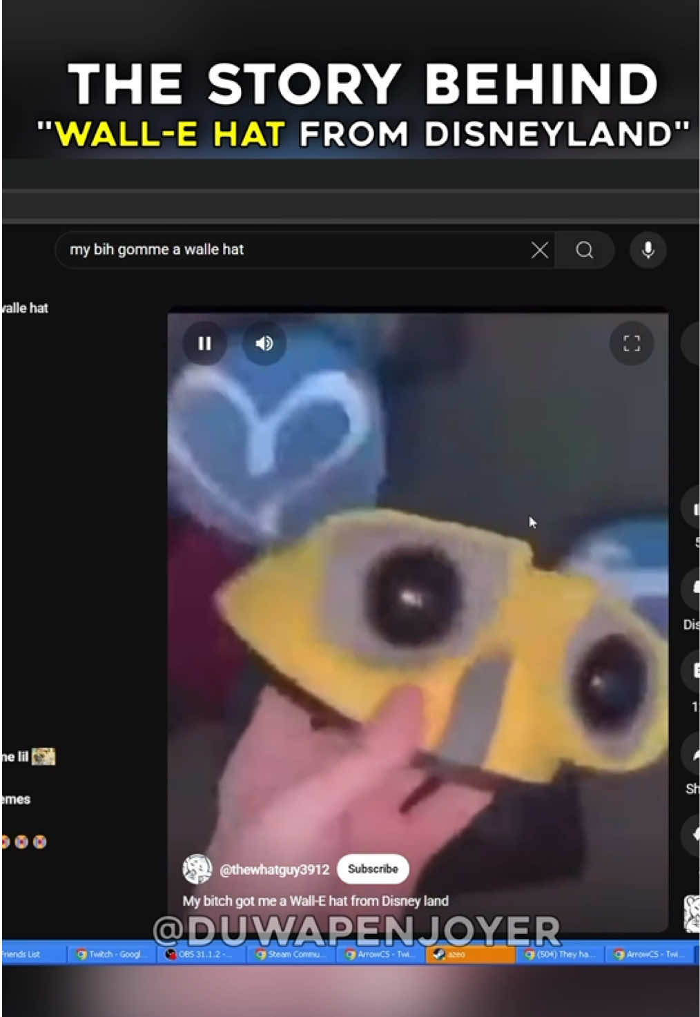 „WALL-E HAT FROM DISNEYLAND“ LORE #cs2 #duwap #duwapcs #walle 