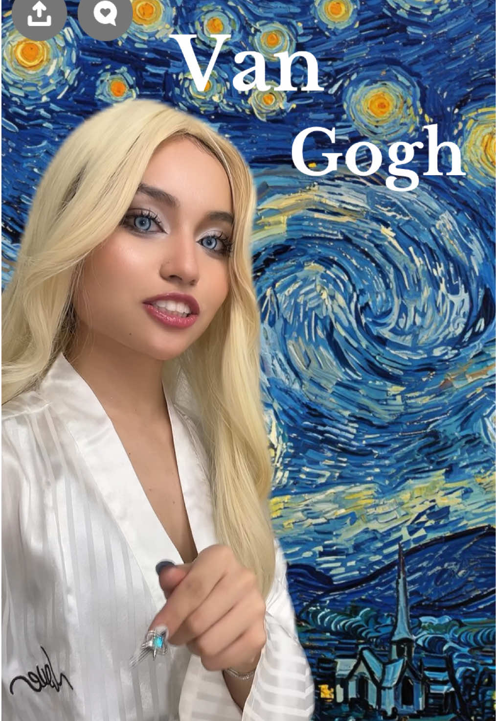 وش رايكم باول تصميم اسويه بحياتي✨🎨The Starry Night & Van gogh #Vangogh #halloween #fashiondesigner #creative #31 #costume #StarryNight #sunflowers #october #180 #اكتوبر ##فان_جوخ##هالوين##تصميم_ازياء