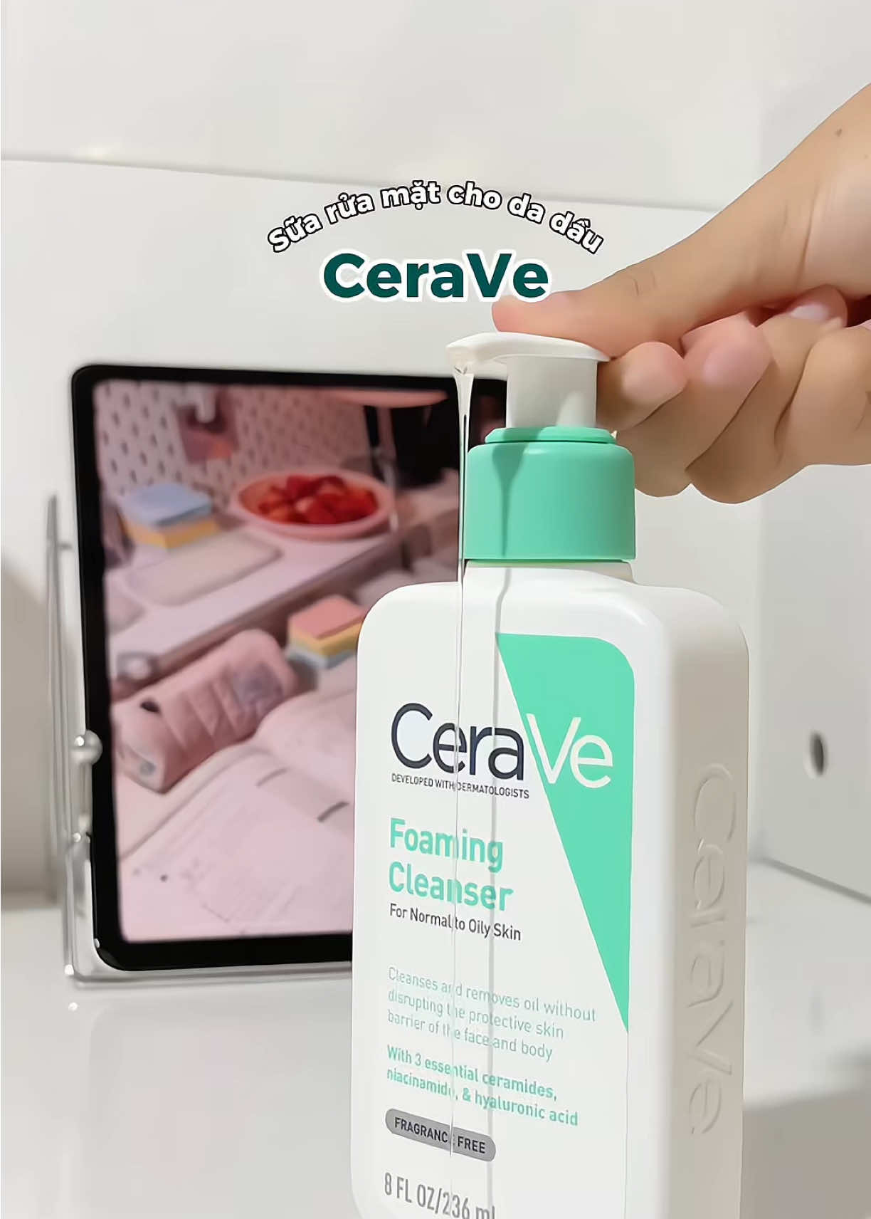 Sữa rửa mặt cho da dầu CeraVe #cerave #srm #suaruamat #dadaumun #skincare 