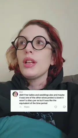 reply to @Dot She didn't have a diary to anyone's knowledge. #History  @Del, Bells, and Bookshelves 