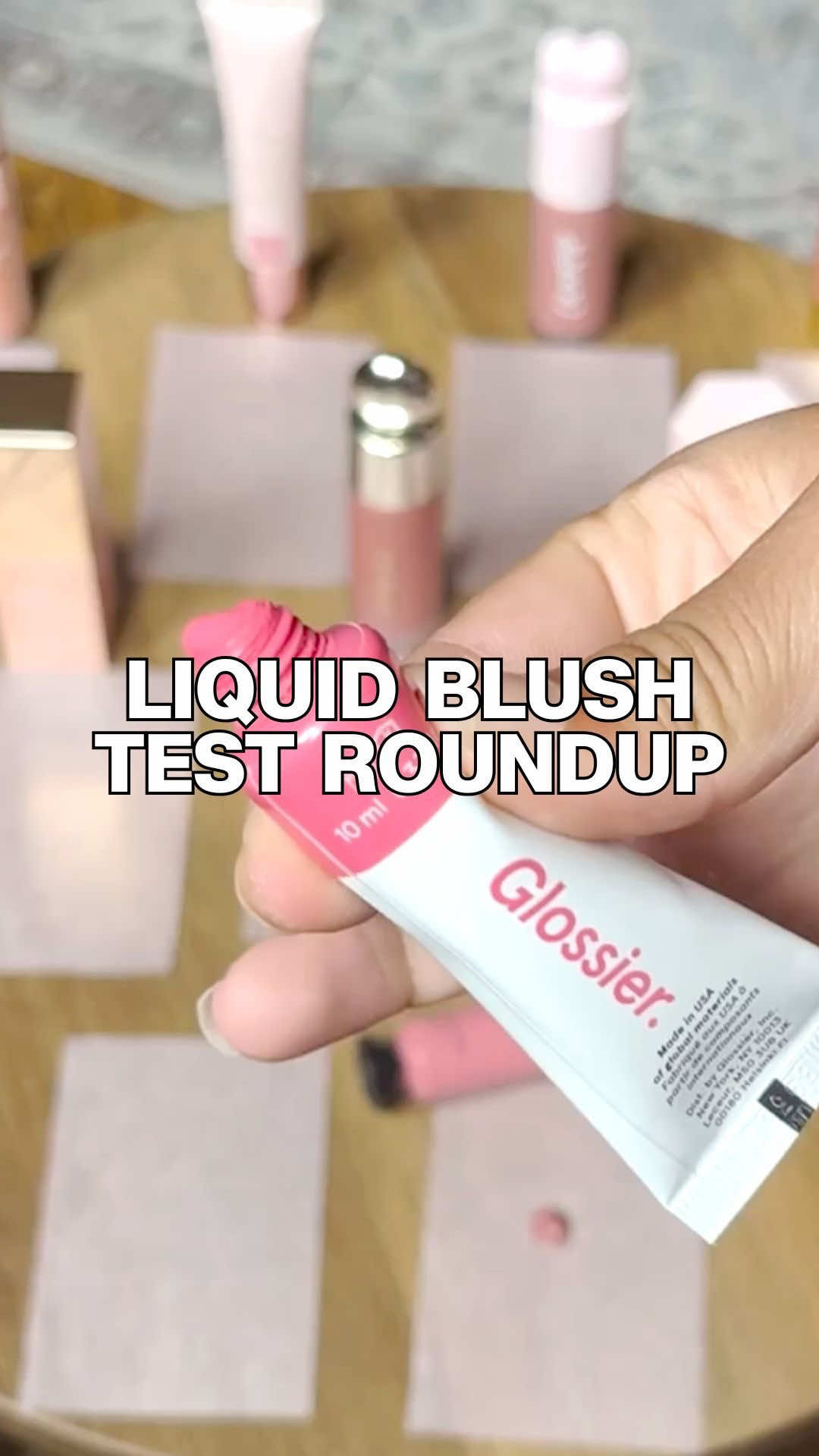 We tested 9 popular liquid blushes to see how much oil gets released over the course of a day. If you have dry skin opt for @Hourglass Cosmetics and if you have oily skin go for the @Maybelline NY. 🛍️ #liquidblush #blush #hourglasscosmetics #maybelline #commissionearned 