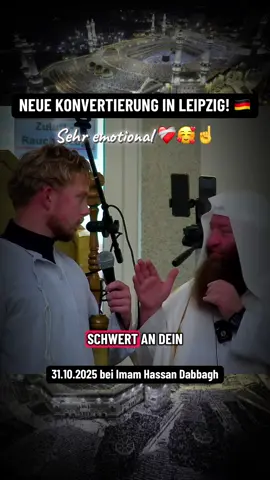 Neue Konvertierung in Leipzig bei Imam #hassandabbagh ! #konvertieren #islam #deutschland #emotional 