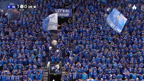 مدرج الهلال في «المملكة أرينا» 🔵🏟️ وأجواء صاخبة 🔥 #الهلال_الشباب