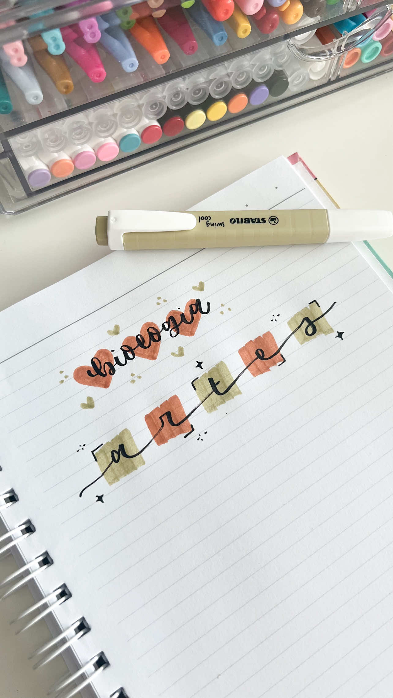 Ideia de título fofo ⭐️ • #listeningapp #estudos #stationery #papelaria #lettering  -publi