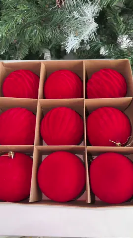 Velvet Christmas Ball Ornament#velvetchristmas #tiktokshop #decorchristmastree #christiantiktok #christmasdecor 