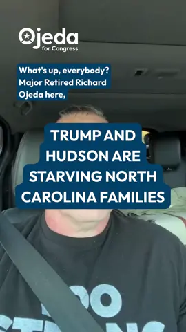 Trump and Richard Hudson are gutting SNAP, cutting off food assistance for 42 million Americans, including tens of thousands of families right here in Guilford and Cumberland counties. They’re willing to starve children, seniors, and veterans just to score political points. That’s not leadership, that’s cruelty. I’m fighting back for the people who keep this country running. If you’re as sick of this cowardice as I am, chip in today so we can flip this seat and make sure no one ever gets used as leverage again. https://ojedafornc.link/SNAPcuts