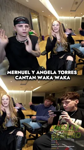 MERNUEL Y ANGELA TORRES CANTAN WAKA WAKA #mernuel #mernosketti #bauleti #angelatorres #clips 