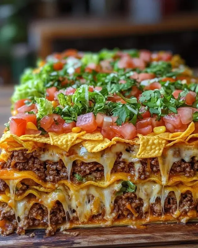 🌮 Must-try variations:  TACO CASSEROLE Ingredients: 1 lb ground beef 1 packet taco seasoning mix 1 can (10 oz) diced tomatoes with green chilies (Rotel), undrained 1 can (15 oz) black beans, drained and rinsed 1 cup corn kernels (canned or frozen) 3 cups corn chips (like Fritos) 2 cups shredded cheddar cheese 1/2 cup sour cream 1/4 cup sliced black olives (optional) 1/4 cup chopped green onions 1/4 cup chopped cilantro (optional) 1 large tomato, chopped 1 cup shredded lettuce Directions: Cook the Ground Beef: Preheat your oven to 350°F (175°C). In a large skillet, cook the ground beef over medium heat until browned and fully cooked. Drain any excess fat. Add the taco seasoning mix, diced tomatoes with green chilies, black beans, and corn. Stir to combine and let the mixture simmer for 5 minutes. In a 9x13-inch baking dish, spread a layer of corn chips on the bottom. Spoon the beef mixture evenly over the chips. Sprinkle shredded cheddar cheese over the top. Place the casserole in the preheated oven and bake for 15-20 minutes, or until the cheese is melted and bubbly. Add Toppings and Serve: Remove the casserole from the oven and let it cool slightly. Spread the sour cream over the top of the casserole, then sprinkle with sliced black olives, chopped green onions, chopped cilantro, chopped tomato, and shredded lettuce. Serve: Scoop portions of the Walking Taco Casserole onto plates, making sure to include all the layers. #tacocasserole #tacos #dinner #food #fyp 