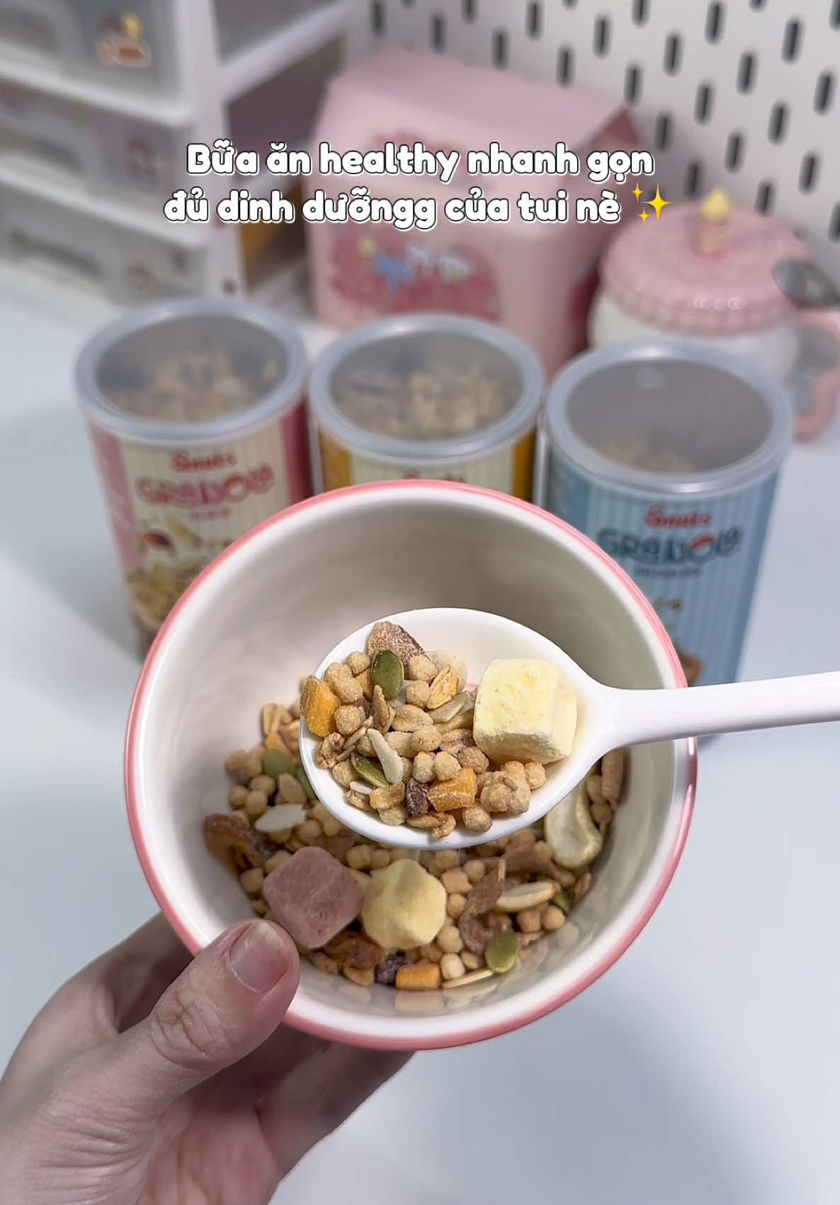 Ăn nhanh gọn, ăn healthy cùng tui nè #xuhuong #unboxing #granola 