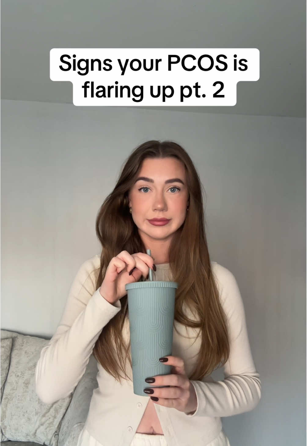 Signs your PCOS is flaring up: part 2! Go check out part 1 on our page✨if you start to experience any of these… there’s a chance it may be a PCOS flare up! #pcos #pcossupport #pcosflareups #womenshealth #hormonehealth  